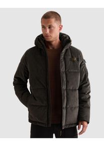 PME-Legend Winterjacke PME LEGEND "GOBBLER Clear Ford", Herren, Gr. S, grau (bristol schwarz), Web, Obermaterial: 90% Polyester, 10% Polyamid, regular fit h&uuml;ftbedeckend, Jacken Winterjacke, aus Feincord, warm wattiert