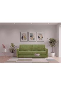 Schlafsofa Egoitaliano "Moby Designsofa - 2-Sitzer mit Dauerschlaffunktion", gr&uuml;n (kiwi), B:186cm H:85cm T:96cm, 100% Polyester, Sofas, Schlafsofa, Made in Italy, Luxus-Microfaser & hoher Liegekomfort, 140x190 cm