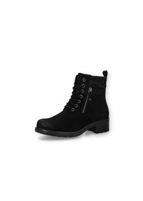 Stiefelette Dockers by Gerli, Damen, Gr. 38, Warmfutter, schwarz, dunkelgrau, Lederimitat, Textil, Basic, Schuhe Stiefelette, Schn&uuml;rstiefelette, Winterstiefelette mit Rei&szlig;verschluss