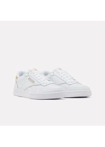 Sneaker Reebok CLASSIC "REEBOK COURT ADVANCE", Damen, Gr. 40,5, ftwrwei&szlig;, ftwrwei&szlig;, palegold, Synthetik, Textil, Schuhe Sneaker