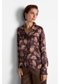Hemdbluse RICHROYAL, Damen, Gr. 40, bunt (original), Web, Obermaterial: 75% Viskose, 25% Polyamid, gemustert, regular fit taillenbedeckt, Rundhals, eingesetzt Manschette, Blusen Hemdbluse, Regular fit mit Hemdkragen