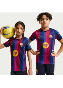 Fu&szlig;balltrikot Nike "FCB Y NK DF JSY SS STAD HM", Kinder, Gr. XS (116/122), deep garnet,, Obermaterial: 100% Polyester, Rundhals, Trikots Fu&szlig;balltrikot, mit Rundhalsausschnitt, Kurzarm, aus Polyester
