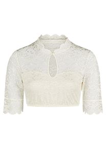 Dirndlbluse Nina von C. "Dirndlbluse halbarm Annette", Damen, Gr. 42, beige (champagner), Obermaterial: 86% Polyamid PA. 14% Elasthan EL., Blusen Dirndlbluse