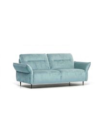Schlafsofa Egoitaliano "EGO FLY, Made in Italy-Designsofa mit Dauerschlaffunktion,Breite 203cm", blau (hellblau), B:203cm H:90cm T:105cm, 100% Polyester, Sofas, Schlafsofa, Schlafsofa aus Luxus-Microfaser mit verstellbaren Armlehnen