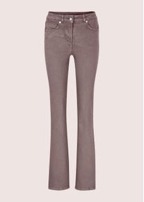 Madeleine Mode Regular-fit-Jeans MADELEINE "Jeans Bootcut-Jeans im Five-Pocket-Design", Damen, Gr. 48, N + K Gr, braun (tr&uuml;ffelbraun), Modern, regular fit, Jeans Regular-fit-Jeans