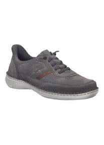 Slip-On Sneaker Josef Seibel "New Anvers 26", Herren, Gr. 43, Leder Textil, grau (asphalt, kombi), kontrastfarbene Details, Schuhe Slip-On Sneaker, Halbschuh, Slipper, Komfortschuh in Schuhweite K (=extraweit)