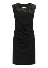 Midikleid Kaffe "Damen Kleid India", Damen, Gr. XXL, N-Gr, schwarz (schwarz deep), Obermaterial: 80% Polyester PES. 17% Viskose CV. 3% Elasthan EL., Kleider Midikleid