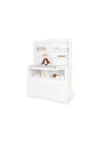 Pinolino , Wei&szlig; , Holzwerkstoff , 2 F&auml;cher , 2 Schublade(n) Schubladen , 130x180x57-77 cm ,