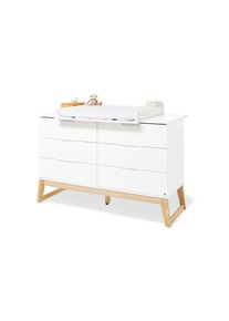 Pinolino , Wei&szlig;, Eschefarben , Holz, Holzwerkstoff , Esche,Esche , massiv,massiv , 6 Schublade(n) Schubladen , 146x101x77 cm ,