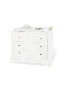 Pinolino , Wei&szlig; , Holzwerkstoff , 3 Schublade(n) Schubladen , 119x101x78 bzw 58 cm ,