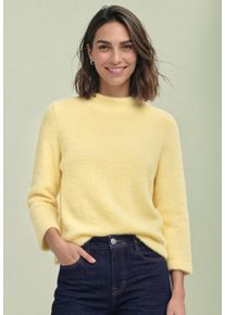 3/4 Arm-Pullover Street One, Damen, Gr. 40, sunbeam gelb, Strick, Obermaterial: 65% Polyamid, 23% Polyester, 12% Viskose, unifarben, bequem h&uuml;ftbedeckend, Rundhals, offene Kante, Pullover 3/4 Arm-Pullover, Kuschel-Shirt mit Turtle Neck
