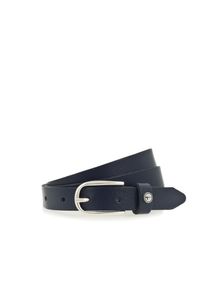 Lederg&uuml;rtel Tamaris "Cassia Silver", Damen, Gr. 85, blau, Rindsleder, unifarben, G&uuml;rtel Lederg&uuml;rtel, weiches Rindleder mit leichter Narbung, schmal