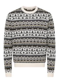 Only & Sons Rundhalspullover ONLY & SONS "ONSX-MAS 2 CREW REG", Herren, Gr. L, schwarz detail:christmas tree, reindeer, Strick, Obermaterial: 100% Polyacryl, gemustert, regular fit normal, ohne Ausschnitt, B&uuml;ndchen, Pullover Rundhalspullover, Weihnachten, Kunstfaser, regular fit