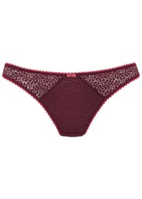 String NUANCE BY LASCANA, Damen, Gr. 44/46, rot (bordeaux, rouge), Spitze, Obermaterial: 91% Polyamid, 9% Elasthan, Unterhosen String, aus edler, leicht transparenter Spitze