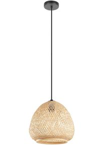 Eglo H&auml;ngeleuchte "DEMBLEBY H&auml;ngelampe, exkl. Leuchtmittel E27, Hygge", beige (natur), 1, Leuchten, Pendelleuchte, Wohnzimmerlampe, Esstischlampe, geflochten, 110x32cm, H&auml;ngeleuchte