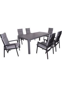 Garten-Essgruppe GARDEN PLEASURE "AMIRA/SINTRA Set 01", schwarz, Obermaterial: 100% Polyester, Sitzm&ouml;bel-Sets, Garten-Essgruppe