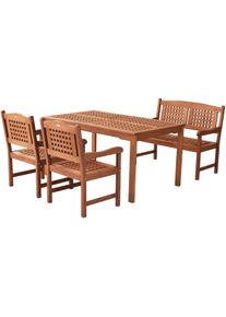 Garten-Essgruppe Merxx "Lima", braun, Sitzm&ouml;bel-Sets, Garten-Essgruppe