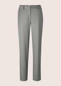Madeleine Mode Stoffhose MADELEINE "Hose B&uuml;gelfaltenhose mit konischem Bein", Damen, Gr. 40, N-Gr, grau (steingrau, melange), Modern, slim fit, Hosen Stoffhose
