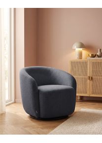 Drehsessel "ZAYRA Lese-Sessel, TV-Sessel, Loungesessel", grau (anthrazit), B:71cm H:71cm T:75cm, LeGer Home by Lena Gercke, Sessel, Drehsessel, 360 drehbar, Webstoff