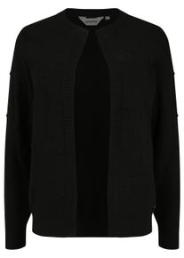 Strickjacke oxmo "Strickjacke OXKalotta", Damen, Gr. M, schwarz, Obermaterial: 50% Viskose CV. 27% Nylon NY. 23% Polyester PES., Strickjacken Strickjacke