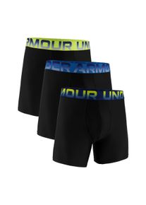 Boxershorts Under Armour "Boxershort UA PERFORMANCE COTTON - OMBRE WB 6 3er Pack", Herren, Gr. L, 3 Stk., schwarz (schwarz, blau, gelb), Unterhosen Boxershorts