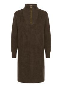 Midikleid Kaffe "Kleid KAlioa", Damen, Gr. XL, N-Gr, braun (chocolate braun), Obermaterial: 50% Baumwolle CO. 50% Polyacryl PAN., Kleider Midikleid