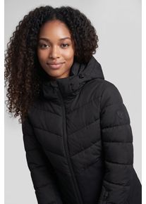 Skijacke Icepeak "Icepeak ELLINWOOD", Damen, Gr. 42, schwarz (basic schwarz), Web, Obermaterial: 100% Polyester. Futter: 100% Polyester. Wattierung: 100% Polyester, normal, Jacken Skijacke, wasserabweisendes und windabweisendes Obermaterial, mit Rei&szlig;verschluss