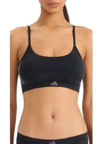 Bralette adidas Sportswear "Sport Active Micro Stretch Seamless", Damen, Gr. S, N-Gr, 000, schwarz, Single Jersey, Obermaterial: 62% Polyamid, 28% Polyester, 10% Elasthan, BHs Bralette, mit herausnehmbaren Pads
