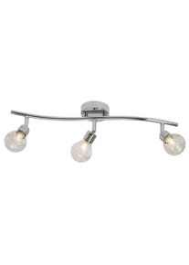Brilliant Deckenstrahler "Bulb", grau (chrom), 3, H: 18,5cm, 1 Stk., Leuchten, 19 x 55 x 12 cm, 3 x G9, max. 28 W, K&ouml;pfe schwenkbar, Deckenstrahler