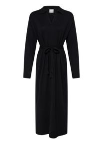 Midikleid Ichi "Damen Casual IHLULS", Damen, Gr. XS, N-Gr, schwarz, Obermaterial: 80% Viskose CV. 20% Polyamid PA., Kleider Midikleid