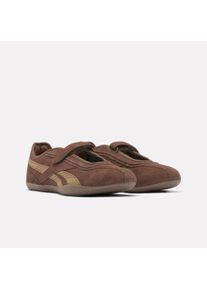 Sneaker Reebok CLASSIC "ULTRA LO MARY JANE", Damen, Gr. 37, braun (formalbraun, timber, reeboklee2), Leder, Textil, Schuhe Sneaker