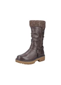 Winterstiefel Rieker, Damen, Gr. 42, Warmfutter, braun (dunkelbraun), Lederimitat, Textil, Basic, Schuhe Winterstiefel, Stiefel mit wasserabweisender RiekerTEX-Membran