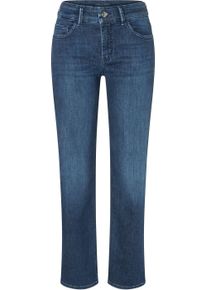 Slim-fit-Jeans MAC "CARRIE straight", Damen, Gr. 46, L&auml;nge 32, night blau, Denim/Jeans, Obermaterial: 78% Baumwolle, 12% Lyocell, 7% Elastomultiester, 3% Elasthan, slim fit kn&ouml;chellang, Jeans Slim-fit-Jeans, Atmungsaktiver Ganzjahres-Denim