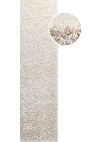 Hochflor-Teppich HOMIE LIVING "Matteo HL-0961", beige (beige, beige), B:80cm H:50mm L:230cm, Polyester, Teppiche, Hochflor-Teppich, 100% recyceltem PET, Langflor, Shaggy, Wohnzimmer
