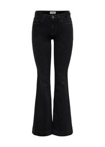 Bootcut-Jeans Only "ONLBLUSH MW RETRO FLARED DNM DIA440 BF", Damen, Gr. M (38), L&auml;nge 32, washed schwarz, Denim/Jeans, Obermaterial: 92% Baumwolle, 6% Polyester, 2% Elasthan, unifarben, lang, Jeans Bootcut-Jeans, Baumwollmischung, regular waist, flared fit