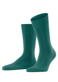 Socken Falke "Lhasa Rib", Herren, Gr. 43-46, Sockengr&ouml;&szlig;e, gr&uuml;n (moss (7957)), Obermaterial: 32% Wolle WO. 27% Viskose CV. 23% Polyamid PA. 18% Kaschmir WS., Socken Socken