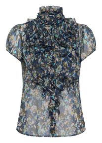 Langarmhemd Saint Tropez "Damen Langarm - Hemd LiljaSZ", Damen, Gr. S, N-Gr, bunt (big dipper camouflaged blooms), Obermaterial: 100% Polyester PES., Hemden Langarmhemd