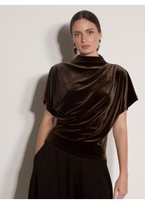Fledermausshirt Apricot "Party T-Shirt", Damen, Gr. 12, braun, gewebt, , Modisch, normal normal, Rollkragen, Fledermaus&auml;rmel, Shirts Fledermausshirt