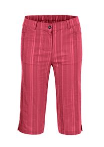 Stoffhose GOLDNER "Bermuda in strukturierter elastischer Ware", Damen, Gr. 40, N-Gr, rot, Obermaterial: 45% Elastomultiester ELE. 44% Baumwolle CO. 7% Viskose CV. 4% Polyester PES., normal, Hosen Stoffhose, perfekter Sitz und viel Komfort