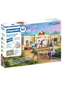 Konstruktions-Spielset Playmobil "Playmobil Hi Ready-To-Play Set Reiterhof (72127), I Love Horses", bunt, Spielbausteine, Kinder, Kunststoff, Konstruktions-Spielset, Made in Europe