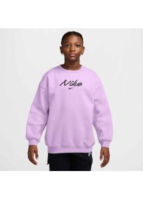 Sweatshirt Nike Sportswear "G NSW STDIO FLC OVRSZD CRW AOP", M&auml;dchen, Gr. XL (164/170), violet star, angeraute Sweatware, Obermaterial: 80% Baumwolle, 20% Polyester, normal, Rundhals, angesetztes B&uuml;ndchen, Sweatshirts Sweatshirt, mit Rundhalsausschnitt, aus angerauter Sweatware