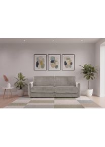 Schlafsofa Egoitaliano "Moby Designsofa - 2-Sitzer mit Dauerschlaffunktion", grau (hellgrau), B:186cm H:85cm T:96cm, 100% Polyester, Sofas, Schlafsofa, Made in Italy, Luxus-Microfaser & hoher Liegekomfort, 140x190 cm