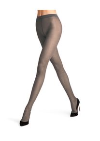 Feinstrumpfhose Falke "Particle", Damen, Gr. S, grau (flanell (3210)), Obermaterial: 87% Polyamid PA. 13% Elasthan EL., Strumpfhosen Feinstrumpfhose