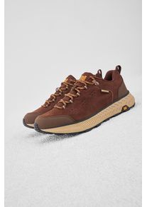 Waldl&auml;ufer Schn&uuml;rschuh WALDL&Auml;UFER "H-Michi", Herren, Gr. 10 (44,5), Textil, braun, Gummi, Nubukleder, Schuhe Schn&uuml;rschuh, Outdoorschuh, Sneaker mit Waterproof-Ausstattung, H-Weite