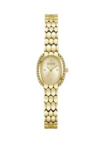 Quarzuhr Guess "VIOLA", gold (goldfarben, champagnerfarben, goldfarben, champagnerfarben), Armbanduhren, Damen, goldfarben, Quarzuhr, Armbanduhr, Damenuhr, Edelstahlarmband, analog