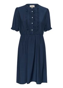 Midikleid Cream "Damen Kleid CRSuki", Damen, Gr. 38, N-Gr, blau (marineblaus), Obermaterial: 65% Viskose CV. 35% Polyester PES., Kleider Midikleid