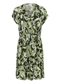 Midikleid Kaffe "Damen Kleid KAjenn", Damen, Gr. 40, N-Gr, gr&uuml;n (gr&uuml;n blurry leafs), Obermaterial: 100% Viskose LENZING ECOVERO CV LenzEcov., Kleider Midikleid