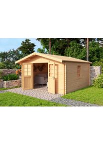 Gartenhaus Konifera "Nienstedten 2", beige (naturbelassen), ohne Fu&szlig;boden, ohne Dacheindeckung, Holzwerkstoff, Gartenh&auml;user, Gartenhaus, in 3 Varianten
