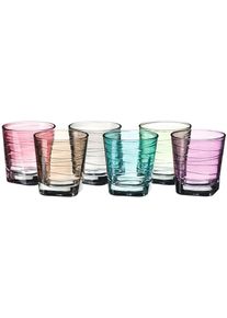 Whiskyglas Leonardo "VARIO", bunt (mehrfarbig), H:10cm &Oslash;:8,3cm, Glas, Trinkgef&auml;&szlig;e, Whiskyglas, 250 ml, 6-teilig
