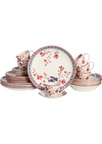 Kombiservice Creatable "Cottage, Kombi-Service 30-tlg", bunt, 30 Stk., Steingut, Geschirr-Sets, Kombiservice, Blumenmotive
